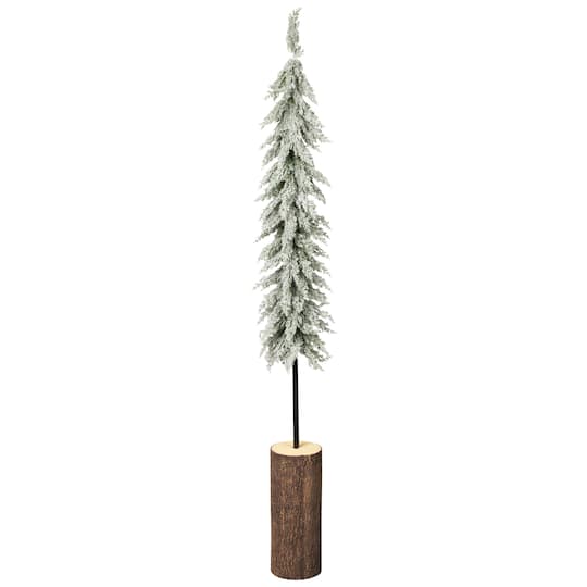 Northlight 5.5Ft Unlit Slim Flocked Down Swept Norfolk Pine Artificial Christmas Tree in Green | 5.5 ft | Michaels®